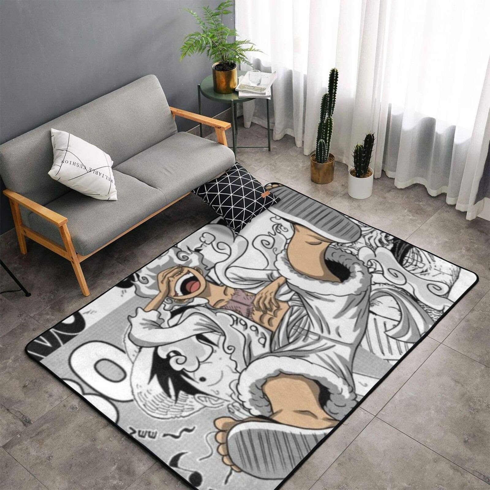 Amazon | ワンピース ルフィ ギア5 (1) アニメ カーペット 長方形